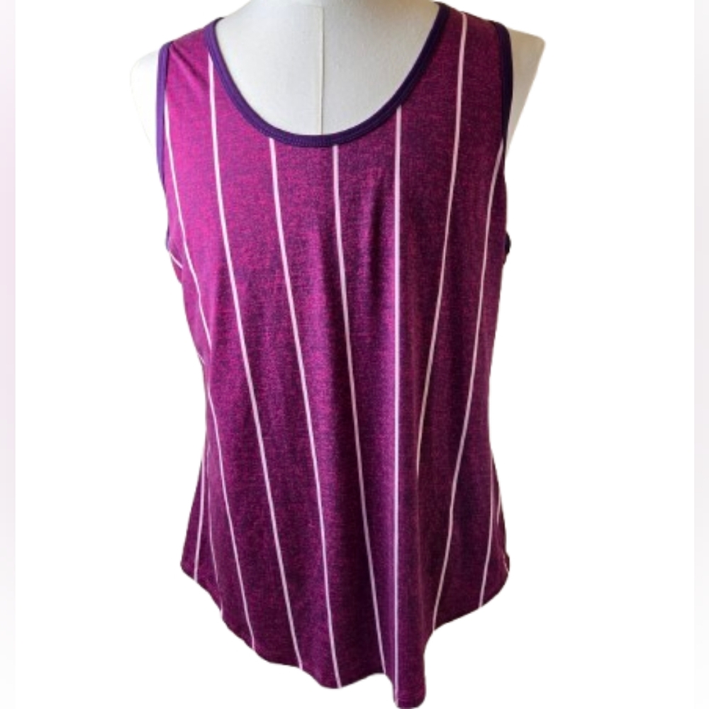 NWT LuLaRoe Purple Striped Tank Top 2X